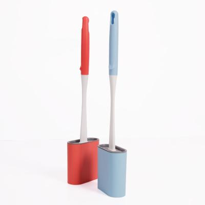 China Sustainable Long Handle Multifunctional Wall Mounted Silicone Toilet Brush is very popular in Southeast Asia. The bottom is waterproof for sale