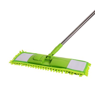 China Sustainable Homeware Plus Microfiber Flat Floor Polyester Chenille Fabric Chinille Cleaning Mop For WC for sale