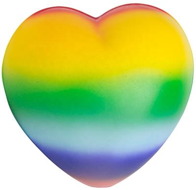 China Promotional Toy Hot Sale Customized Stress Heart Ball PU Colorful Antistress Toy for sale