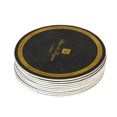 China Custom Sustainable Promotion Drink Paper Beer Absorbent Non Slip Paper Drinks White Paper Coaster Mat for sale