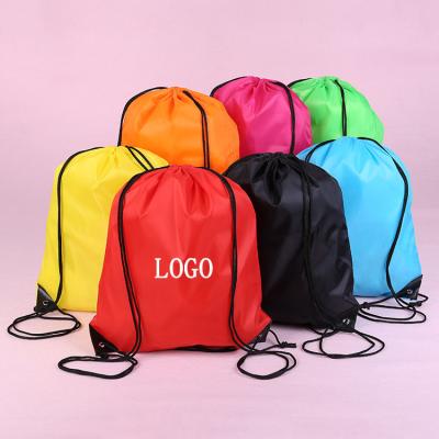 China Waterproof high quality reusable sports travel bag waterproof polyester nylon drawstring bags, can be custom made for sale