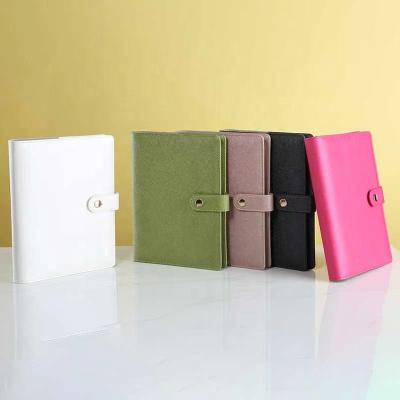 China A5 A6 Magnetic Custom Cute Candy Color Mobile Leather Monthly Organizer Notebook With Budget Binder Planner Diary Agenda Agenda 6 Rings for sale