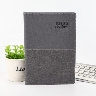 China Low MOQ 2022 Custom Hardcover Diary Cover Design Leather Made Eco A5 Hardcover Notebook Diary Time Diary Planner With Debossed Logo for sale