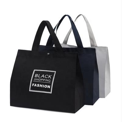 China Eco-friendly Custom Printed Promotional Cotton Canvas Tote Bag Heavy Black Travel Canvas Shopping Bag Handle Canvas Shopper Bags With Logo for sale