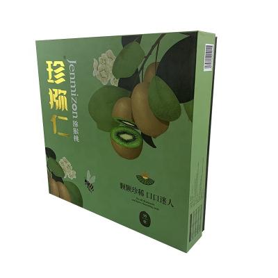 China Recyclable Custom Printed Gold Stamping Cardboard Boxes Silver Lid And Base Corrugated Paper Box Sponge Insert Premium Fruit Packaging Box for sale