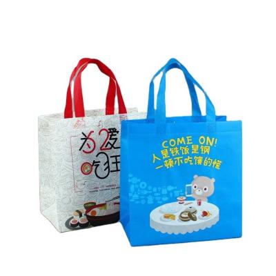 China Eco-friendly Cheap Solid Recycling Eco Friendly Custom Logo PP Coated Lamination Business Promotion Gift Bags Non Woven Shopping Bag for sale