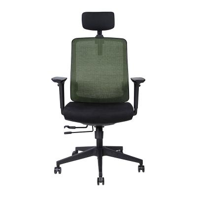 China Silla de oficina Fabric Deluxe Adjustable Swivel High Back Executive Ergonomic Office Chair (Height) for sale