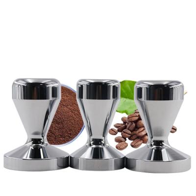 China Safe Silver Color Espresso Coffee Tamper Stainless Steel Coffee Tamper Home Use Coffee Press Tool for sale