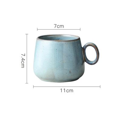 China Factory Direct Selling Sustainable Christmas Gift Home Office Ceramic Coffee Tea Retro Mug With Handle for sale