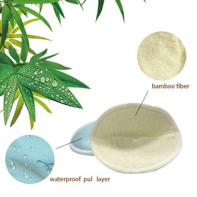 China Pack 14pcs Organic Bamboo Washable Contoured Super Absorbent Nursing Pad ABSORBENT For Women Nursing for sale