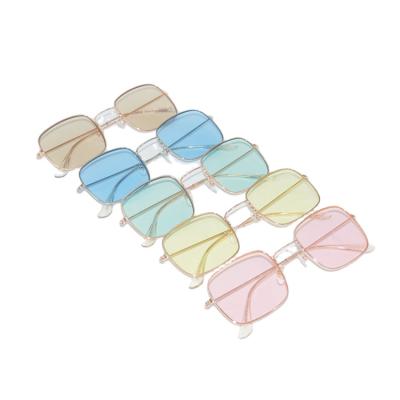 China Fashion Sunglasses Metal Rectangle Frame Hand Polished Square Sunglasses Night Driving Sunglasses for sale