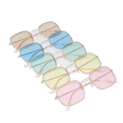 China 10 Years Experience Best Seller In USA 2022 Price Ocean Rose Color Cheap Lenses Metal Frame Multi Colored Sunglasses for sale