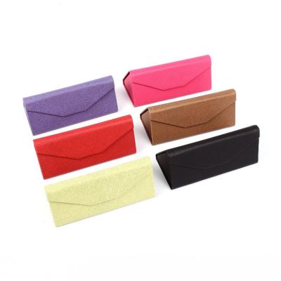 China Wholesale Cheap China Factory OEM Glass Case PU Leather Foldable Colorful Sunglasses Protective Sunglasses Packaging Boxes With Custom Logo for sale