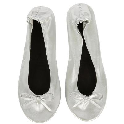 China After party shoes fashion women shoes flats portable fold up bridal prom flat shoes roll up ballet foldable ballet shoes-01 for sale