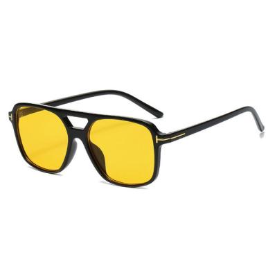 China Brand Retro Women Square Sunglasses Female Vintage Fashion Candy Black Yellow Colors Square Mirror Sunglasses for sale