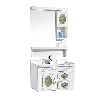 China Modern Floor Standing PVC Vanity Plastic Bathroom Cabinet for sale