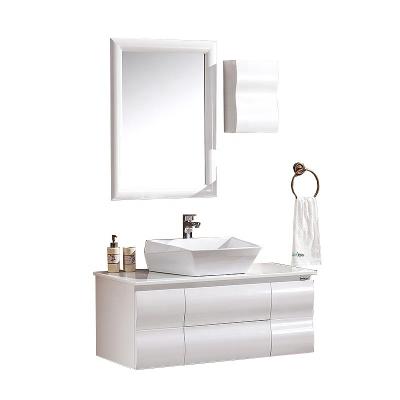 China Modern Design Modern PVC Wall Hung Bathroom Cabinet Vanity Bathroom Cabinets for sale