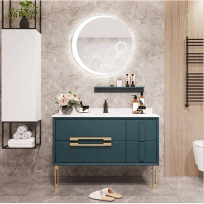 China Modern European Style Bathroom Vanity Units 3 Door Plywood Classic Bathroom Cabinet for sale