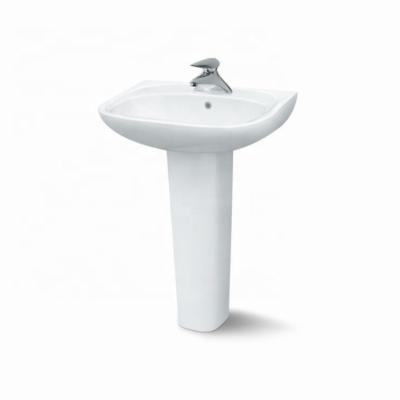 China Export Modern Standard Bathroom Ceramic Hand Sink With Pedestal for sale