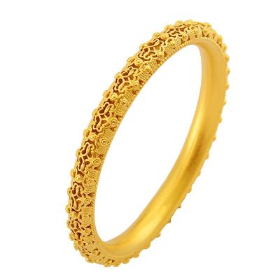 China Wholesale Noble Copper Gold Plated Auspicious Clouds Hiphop Hollow Ladies Popular Bracelet Jewelry for sale