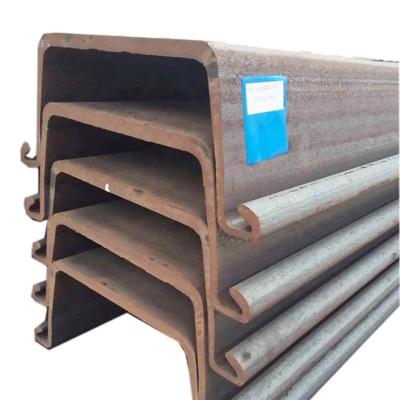 China Hot selling U-shape 400*100 hot rolled steel sheet pile S355 carbon steel sheet stack for stacking construction SY295 for sale