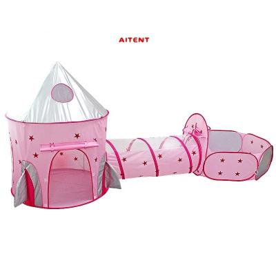 China Sports Toy Indoor And Outdoor 3 in 1 Kids Toy Tents Toddler Play Set Baby Room Cartoon for sale