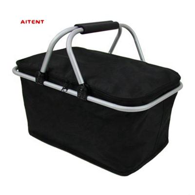 China Handle Carry Shopping Basket Foldable Fabric Minimalist Shopping Basket for Picnic Shopping for sale