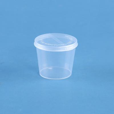 China 1oz-5oz PP Disposable Plastic Cup with Hinged Lid Take Away Sauce Cup Custom Logo for sale