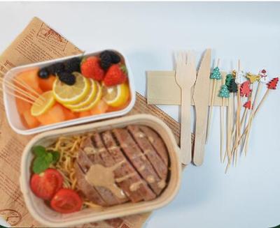 China Creative Design Multi Color Disposable Bamboo Skewers for Eco-Friendly Fruit Stickers for sale