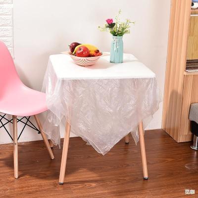 China Disposable PE Plastic Dining Table Cloth Rectangular Tablecloth Package Gross 0.500kg for sale