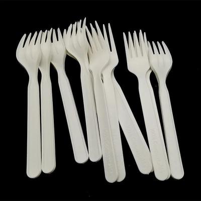 China Bio-Based Mini Fork Eco-Friendly Disposable White Plastic Fork for Shipping Cost for sale