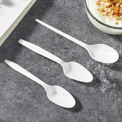 China US Eco-Friendly Disposable Plastic Soup Ice Cream Kitchen Measuring Honey PS Spoon for sale