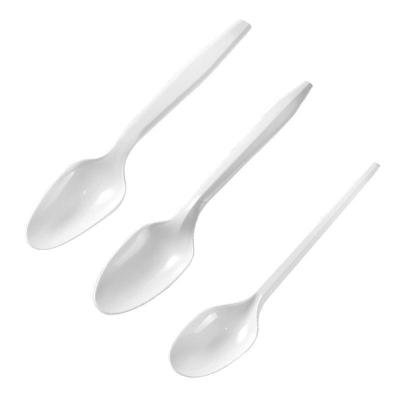 China Plastic Tableware Disposable Ice Cream Spoon Silverware US Soupspoon Coffee Tea Spoon P for sale