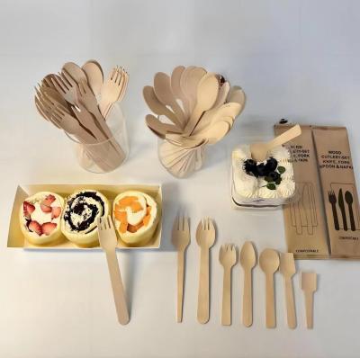 China Wood-Based Color Eco-Friendly Disposable Wooden Cutlery with Customized Logo Printing for sale