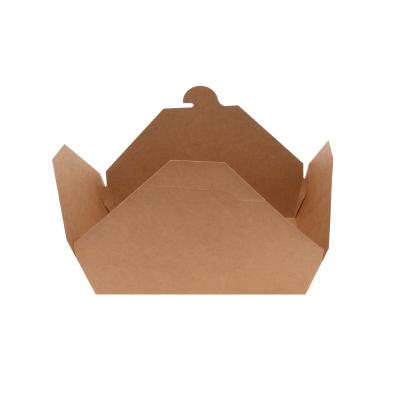 China OEM Kraft Paper Box for Customized Take Away Lunch Disposable Eco-Friendly for sale