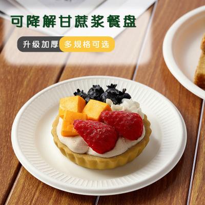 China Eco-Friendly Disposable Bagasse Tray Thickened and Environmentally Friendly for sale