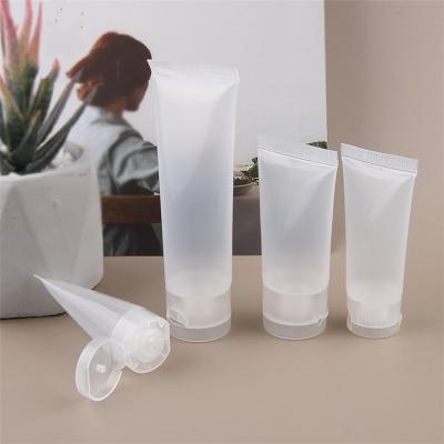 China Frosted Matte Clear Plastic Facial Cleanser Hand Cream Tube for Personal Care Products for sale