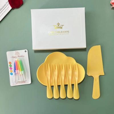 Cina Forchetta monouso di plastica per torte Forchetta Dim Sum Forchetta di frutta Forchetta di compleanno Possessori per i costi in vendita