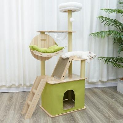 China Customization Modern Pet Scratcher Design Large Green Cat Tree for Estimated Delivery Time for sale