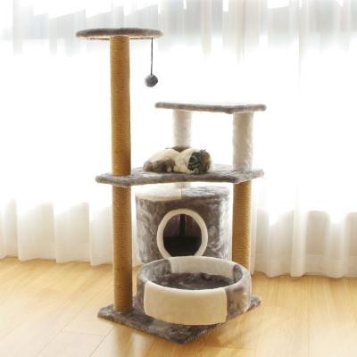 China Custom Size Cat Scratching Post Sisal Material and Hanging Ball for Your Cat's Comfort for sale