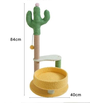 China Customized Three Layer Cat Scratcher House Desk Carrier Toy Detachable Furniture Cat Tree for sale