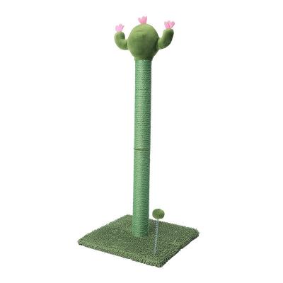 China Wooden Cat Climbing Frame Cactus Cat Scratcher Different Size for Your Cat's Playtime for sale