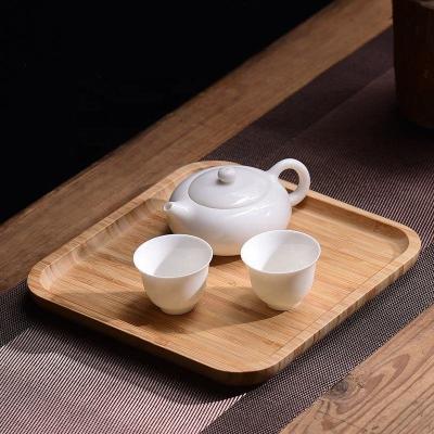 China Custom Logo Eco-Friendly Wood Tea Cup Kid Small Natural Bamboo Wooden Food Grade Plate for sale