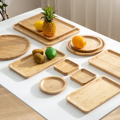 China Rectangular Japanese Wooden Tray Ideal for Serving Tea Water Cups and End Plates for sale