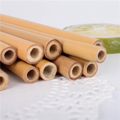 China Customized Natural Bamboo Straws Disposable Drinking Straws with Logo and Competitive for sale