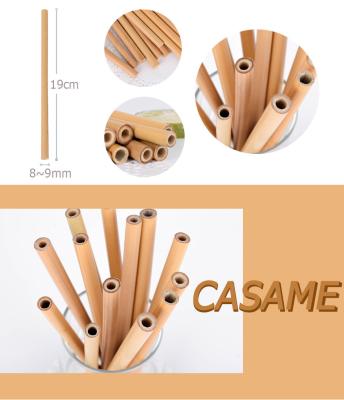 China Customized Biodegradable Eco Friendly Straw Bar Accessories Organic Drinking Bamboo Straw for sale