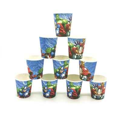 China Hot Cup Initial Payment Single-Wall Paper Cups for Party Custom Printed Drinking Cup for sale