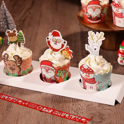 China Shipping Cost and Delivery Time Disposable Christmas Paper Cake Cup for Family Party for sale