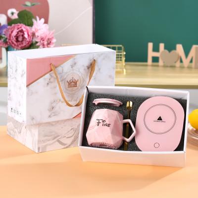 Chine Coupe en céramique 55 degrés 380ml Température constante Set de tasse cadeau boîte pour cadeau de mariage à vendre