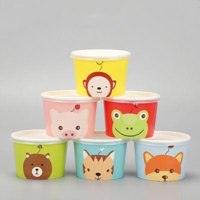 China Custom Ice Cream Cup Packaging Disposable Paper Cup Without Lid US Currency US for sale